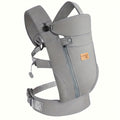 Vrbabies Ergonomic Baby Carrier & Chest Sling, Hands-Free Breathable Newborn to Toddler Wrap Carrier with Sitting Support, Infant Baby Wearing Sling for Moms & Dads, Dark Gray & Black