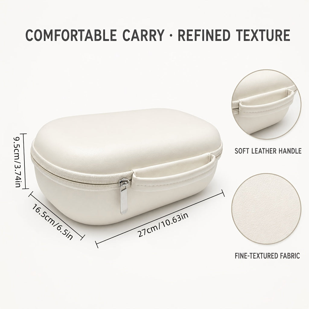 Portable Hard-Shell Breast Pump Storage Case for Eufy S1 Pro S1 E20 & E10, Travel Organizer Bag for Pump Accessories Charging Cable & Parts, Off-White (Case Only)