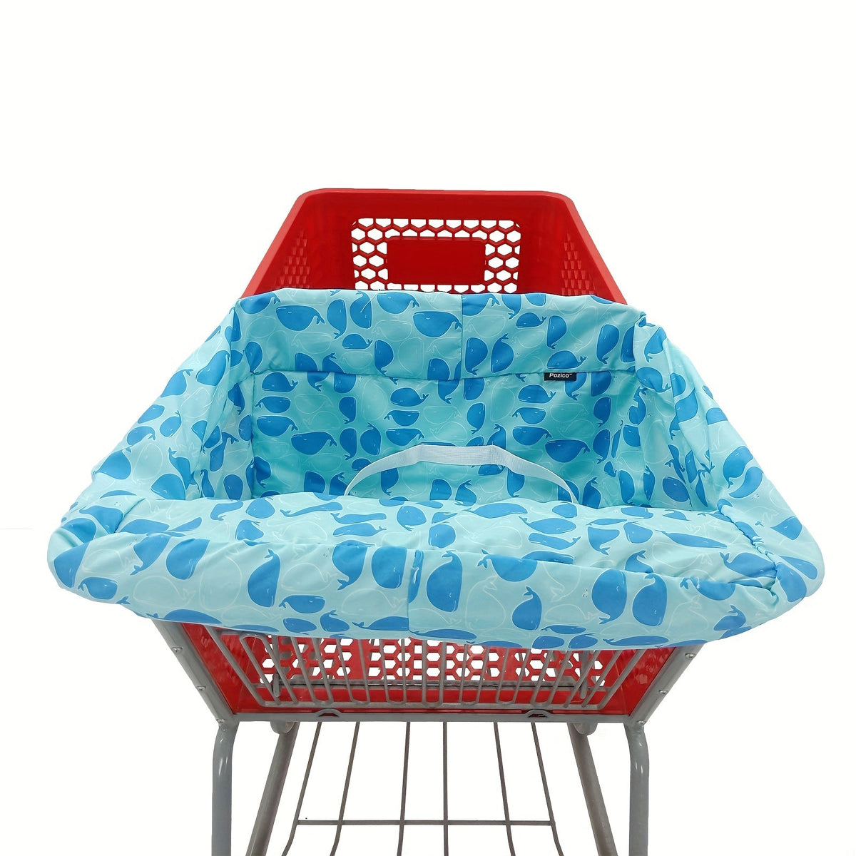Baby Shopping Cart Cushion & High Chair Cover, Soft Skin-Friendly Foldable Protective Seat Mat for Supermarket Carts Trolleys & High Chairs, Blue Whale & Pink Whale