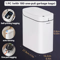 Automatic Sensor Trash Can with Drawstring Bags - Touchless Infrared, Self-Suctioning Bag, Slim Odor-Blocking Lid for Bathroom, Kitchen, Bedroom & Office - 1, 2 & 3 Pack