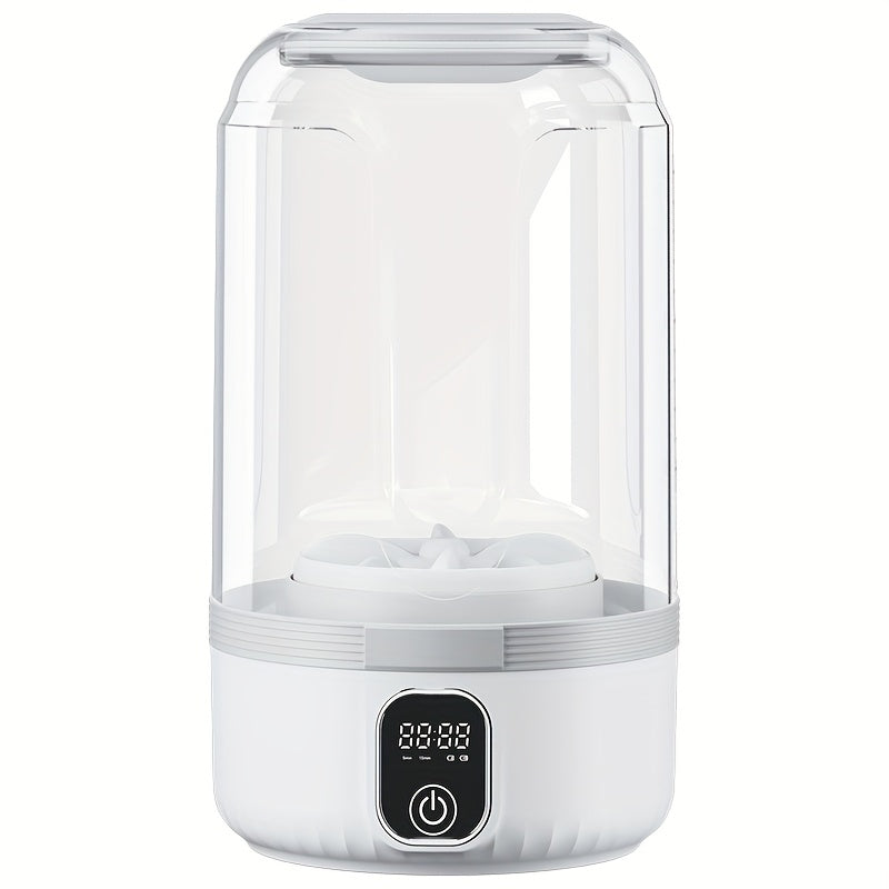 Mini Portable Washing Machine with 4000mAh Battery - USB Rechargeable Travel Laundry Washer for Underwear Bra Socks, LED Display, One-Touch Operation, Space-Saving Design for Dorm RV Camping