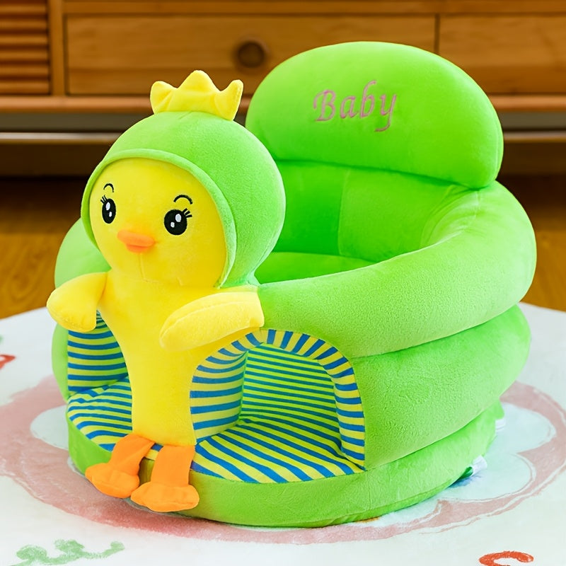 Cartoon Style Baby Sit-Me-Up Learning Pillow & Sofa Floor Seat, Infant Sitting Support Cushion for Learning to Sit, Cute Baby Chair Floor Seat for Babies & Toddlers, Green, Rose, Khaki & Pink