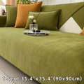 Chenille Ribbed Sofa Cover - Non-Slip, Pet-Friendly, Machine Washable Stretch Jacquard Couch Protector for 1, 2, 3 & 4-Seater & Sectional - Backrest, Handrail & Pillow Case - 9 Colors