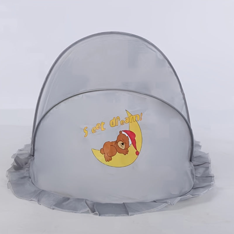 Foldable Mosquito Net Canopy for Baby Crib, Newborn & Infant Crib Mosquito Net with Insect & Bug Protection, Portable Pop-Up Baby Bed Net Canopy, 38.58 x 21.65 x 23.62 Inch