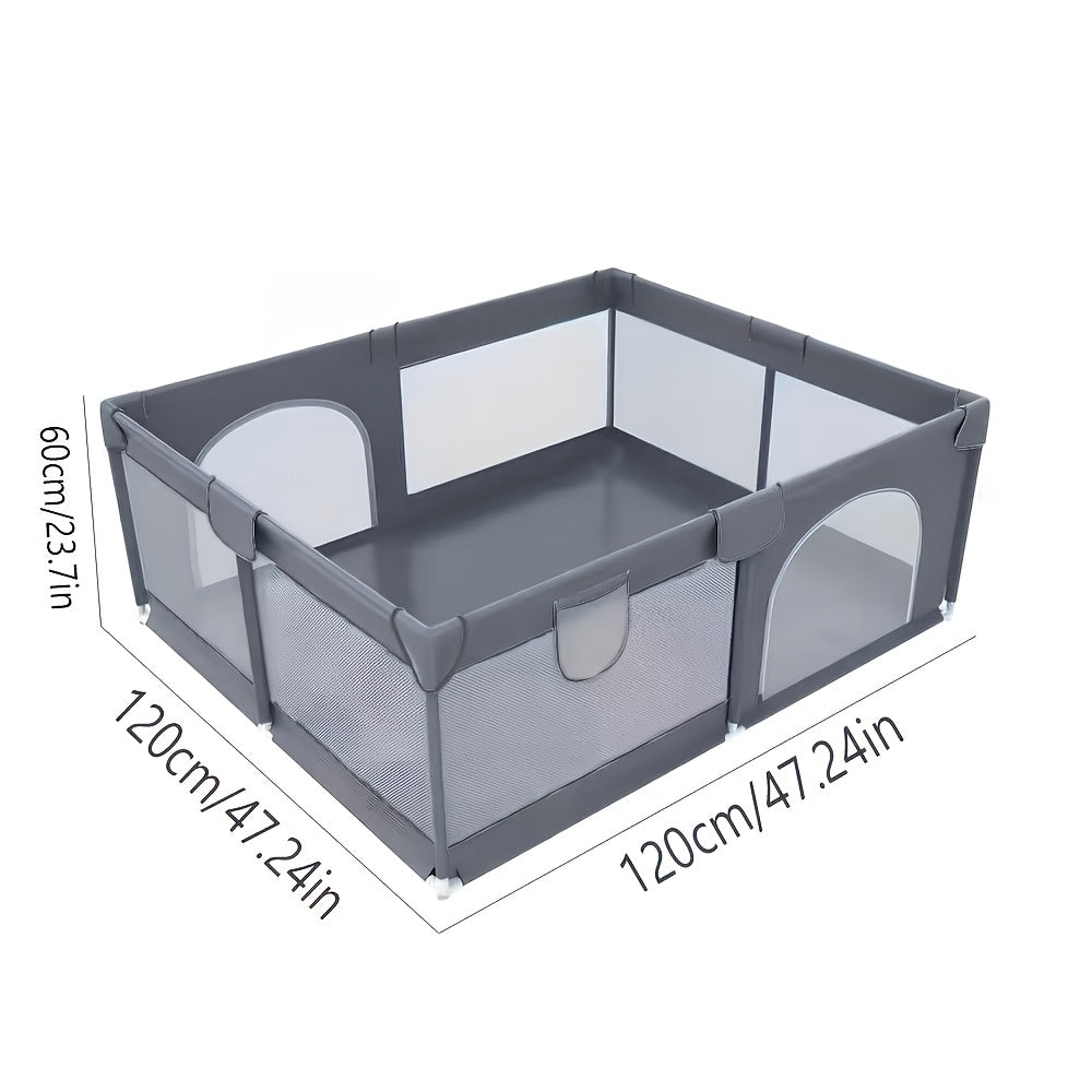 Baby Playpen & Kids Activity Center, Sturdy Safe Soft Breathable Mesh Indoor & Outdoor Toddler Play Yard, Easy Assembly Durable Baby Play Pen for Infants & Toddlers, Multiple Sizes, Beige & Grey