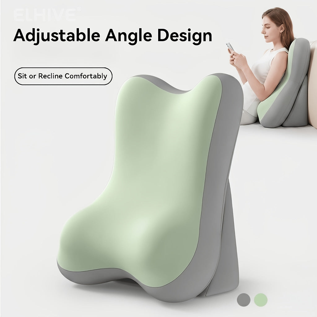 Adjustable Backrest Bed Pillow - Ergonomic Memory Foam, Leg Elevation Wedge & Leaning Support - Back Support, Reading & Relaxing - Bed Wedge Cushion - Space Gray