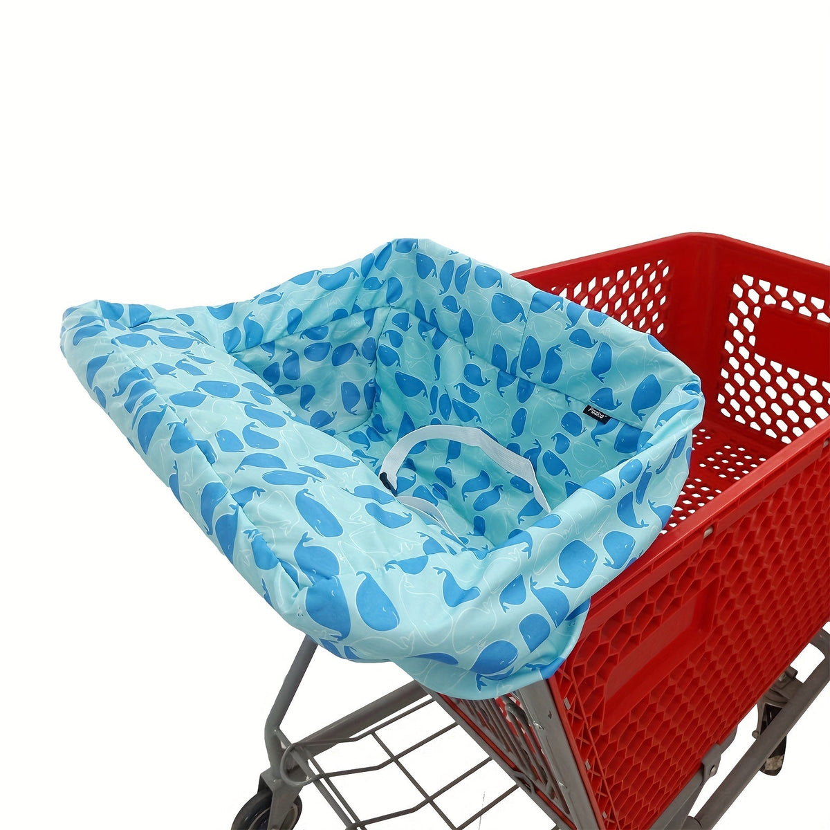 Baby Shopping Cart Cushion & High Chair Cover, Soft Skin-Friendly Foldable Protective Seat Mat for Supermarket Carts Trolleys & High Chairs, Blue Whale & Pink Whale