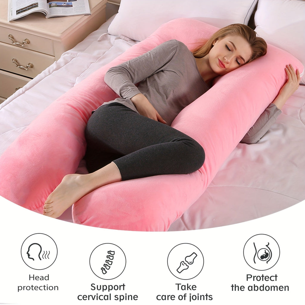Multi-Functional Sleep Support Pillow for Back Legs & Belly, Soft Comfortable Body Companion Pillow with Cooling Fabric Options, Multiple Colors Including Grey Green Purple Pink Black & Blue