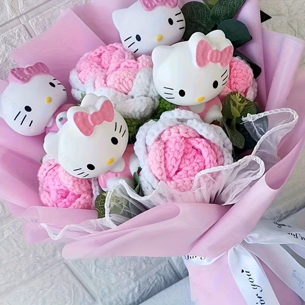 Artificial Rose Flower Arrangement – Character Design Home & Wedding Decor Photo Prop Gift for Christmas Valentine’s Day & Mother’s Day