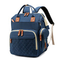 Large Multifunctional Diaper Bag Backpack with Changing Station for Boys & Girls, Travel Baby Diaper Backpack, Blue & Pink Gray