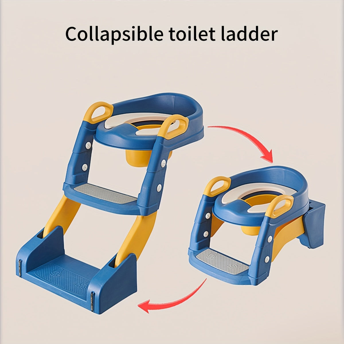 Cochildor Potty Training Seat, Adjustable Toddler Toilet Potty Chair with Sturdy Non-Slip Step Stool Ladder, Handles & Splash Guard, Safe & Stable Potty Training Chair for Boys & Girls, Blue, Grey & Pink
