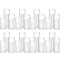 White Pillar Candles with Clear Glass Hurricane Holders Cylinder Candle Vases Set for Wedding Centerpiece Party Table Decor Home Office 23 24 or 48 Pieces
