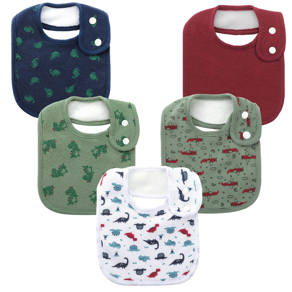 Baby Bandana Drool Bibs Set of 5, Super Soft Absorbent Infant Bib for 0-36 Months, Cute Print Teething Drool Bib for Boys & Girls, Baby Shower & Holiday Gift