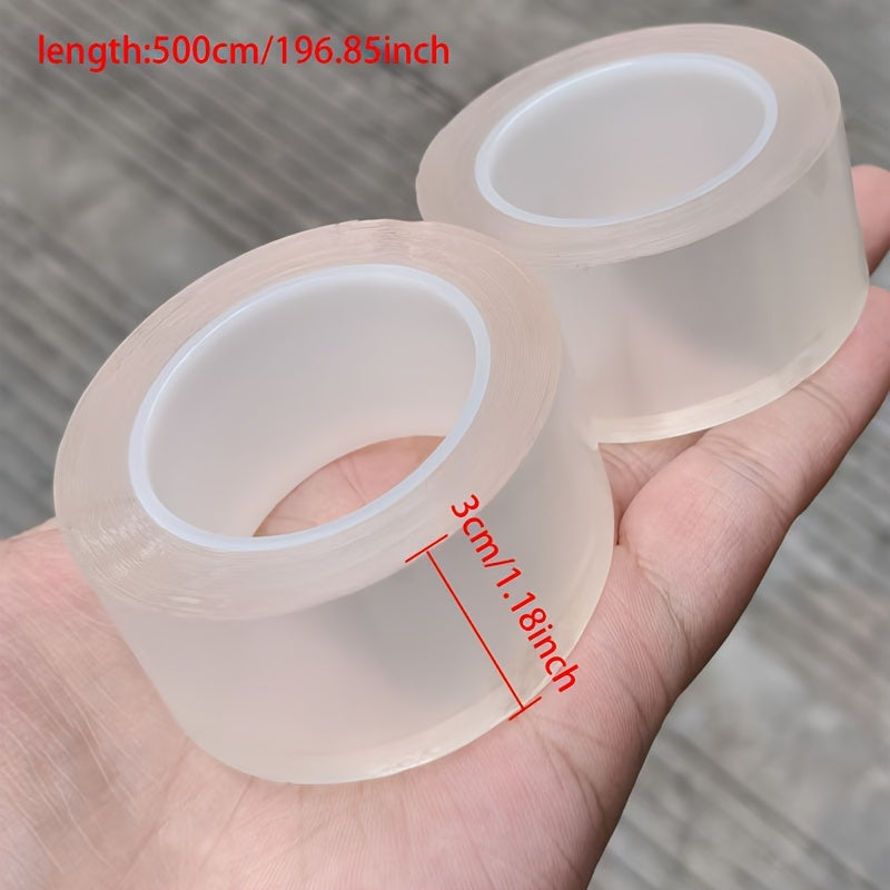 2-Roll Silicone Waterproof Sealing Tape - Transparent Sealing Strips for Kitchen Joints, Sink Gaps, Bathroom, Toilet & Wall Corners - 196.85"/Roll - Home & Restaurant Use