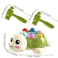 Educational Turtle Hammering & Pounding Toy with 2 Hammers, Desktop Game for Hand-Eye Coordination & Parent-Child Interaction, Fun Learning Toy for Toddler Boys & Girls