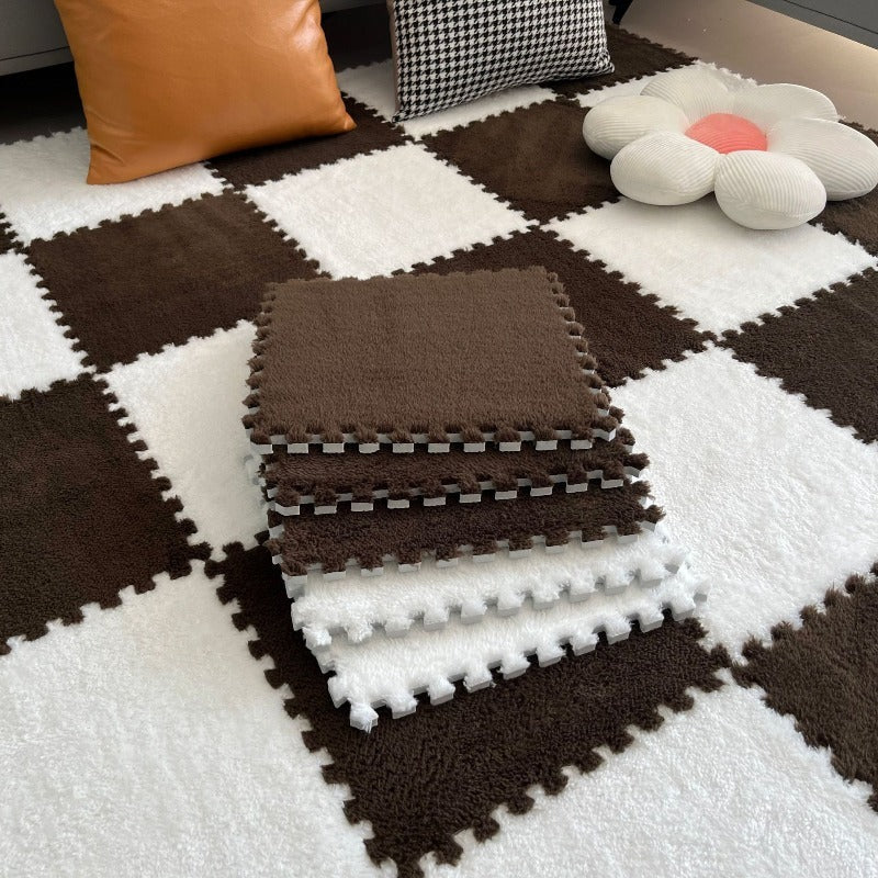 Interlocking Floor Mat Tiles 40 Piece 11.8x11.8" – Non-Slip EVA Snap-Together Flooring for Living Room Kitchen Bathroom Home Office Commercial Spaces