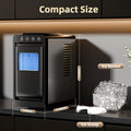 Countertop Ice Maker Machine – 26 LB per 24 Hours Self-Cleaning Selectable Ice Size Internal Lighting with Ice Basket & Scoop for Home & Kitchen in Black White & Grey