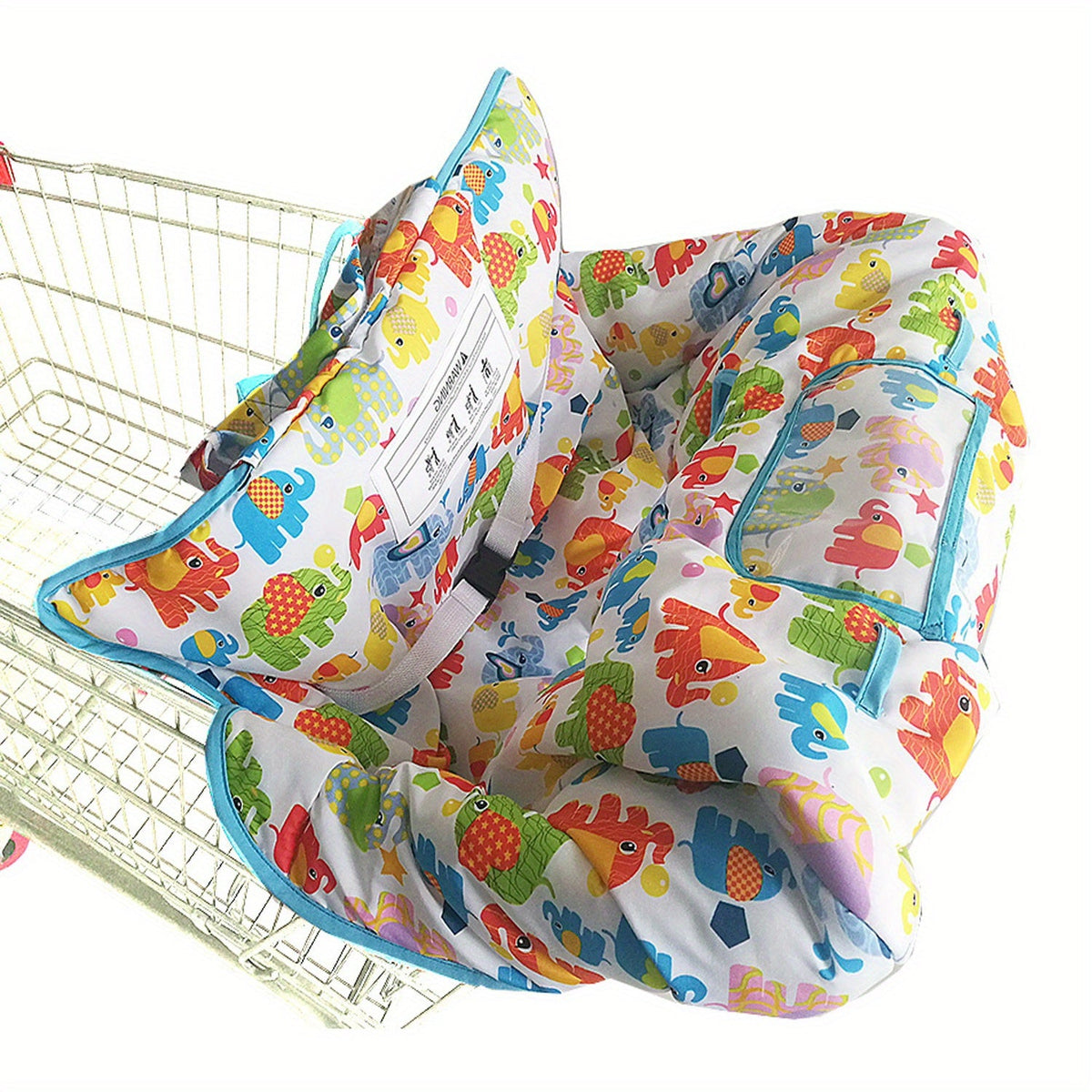 Thickened Baby Seat Cushion & Protective Mat for Stroller High Chair & Shopping Cart Trolley, Soft Comfortable Hollow Filling Seat Pad, 3 Colors Including Black Colorful & Grey