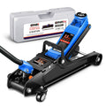 2.5 Ton (5500 lbs) Low Profile Hydraulic Floor Jack, Steel Trolley Service Jack with Safety Release Valve, 3.35"-15.16" Lift Range, Swivel Casters, for Garage & Heavy-Duty Use