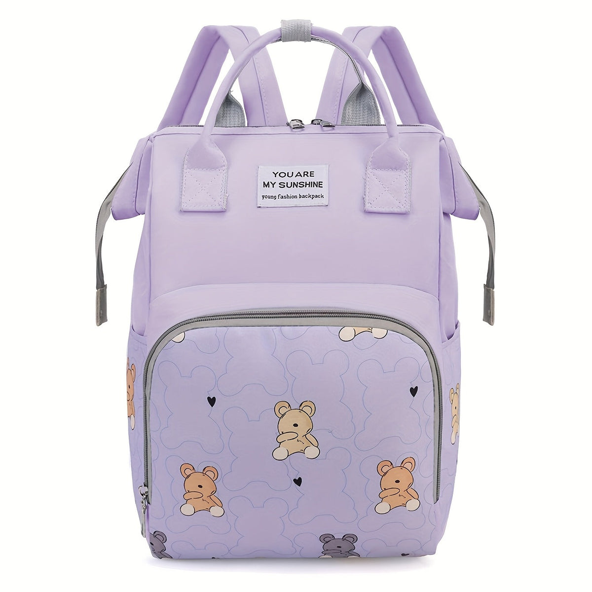 Multifunctional Travel Diaper Backpack & Changing Bag, Stroller-Compatible Baby Diaper Bag for Parents, Grey, Purple, Gray Green, Pink & Blue