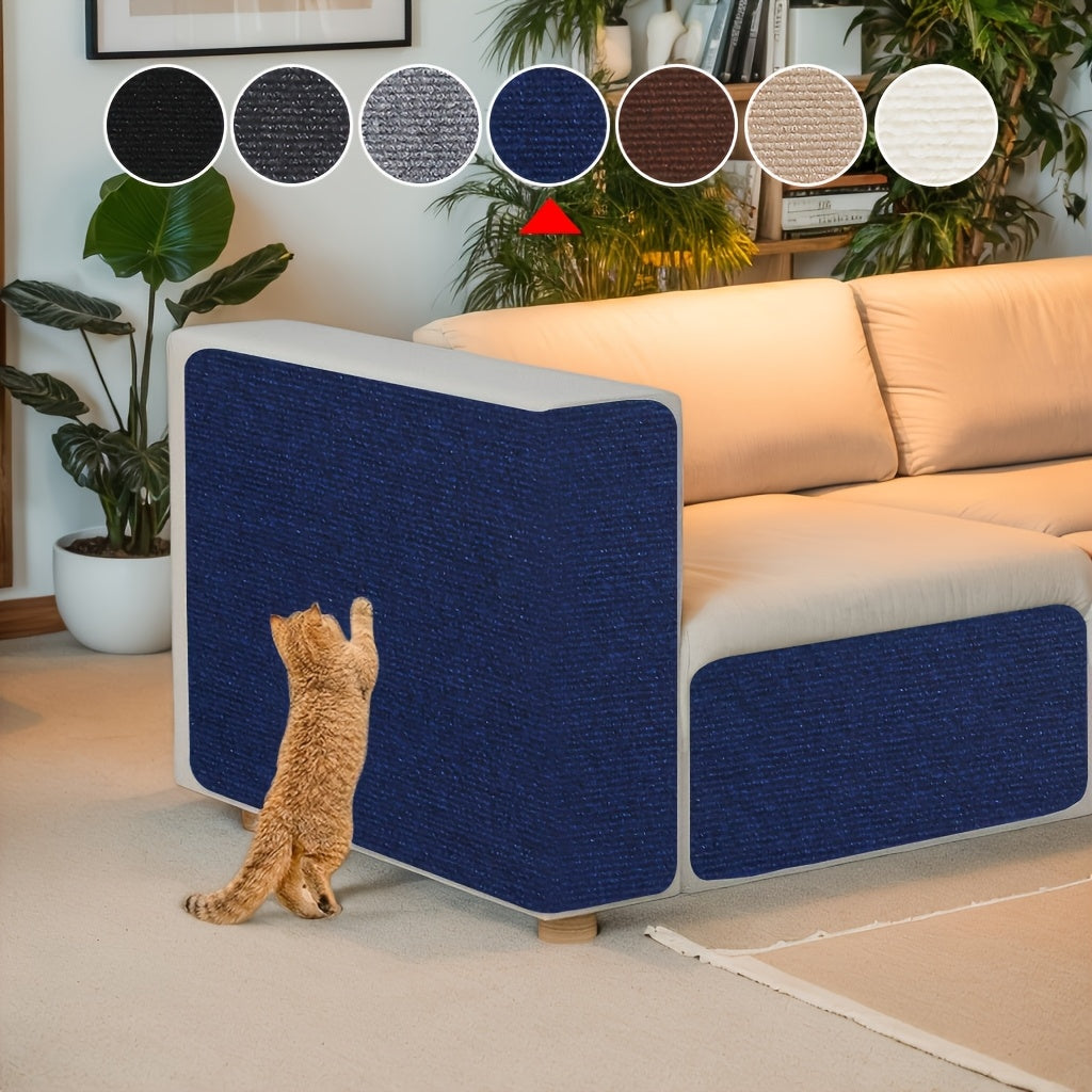 Self-Adhesive Cat Scratching Pad for Sofa & Furniture Protection – Durable Wall & Door Frame Scratch Guard Mat, Beige & Brown Texture, Easy Apply No-Damage Tape, Indoor Cats Claw Deterrent