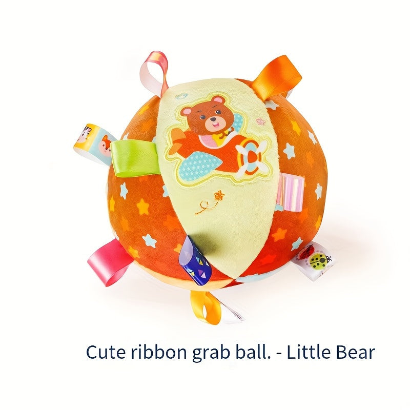 Baby Grasp Ball Rattle Toy for Newborns, Soft Animal Sensory Shaker for Infant Hand Grasp Training & Early Learning, Cute Animal Designs for Boys & Girls 0-12 Months, Baby Shower Gift