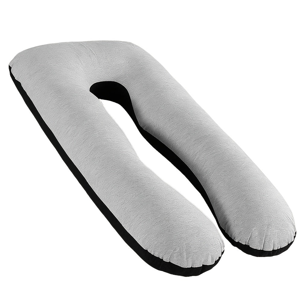 J & U-Shaped Pregnancy Pillow, Full Body Maternity Pillow with Velvet & Flannel Cover, Back, Legs & Belly Support for Pregnant Women, 43", 47" & 55", Multiple Colors