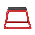 VEVOR 12-Inch Plyometric Jump Box Steel Plyo Platform Anti-Slip Silicone Top 500 Lb Capacity for Home Gym Training Box Jumps Step-Ups & Strength Conditioning – Red