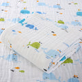 Baby Bath Towel Wrap for Newborns, Soft Absorbent 4-Layer Muslin Gauze Cotton Hooded Bath Towel Blanket for Infants & Toddlers, Cute Print Baby Shower Gift for Boys & Girls