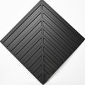 Drop Ceiling Tiles 24"x24" - 12-Pack PVC 3D Textured Panels, 48 Sq Ft, Fits 15/16" T-Bar Suspended Grid or Adhesive, Trimmable - Living Room, Bedroom, Office, Kitchen & Basement - Black