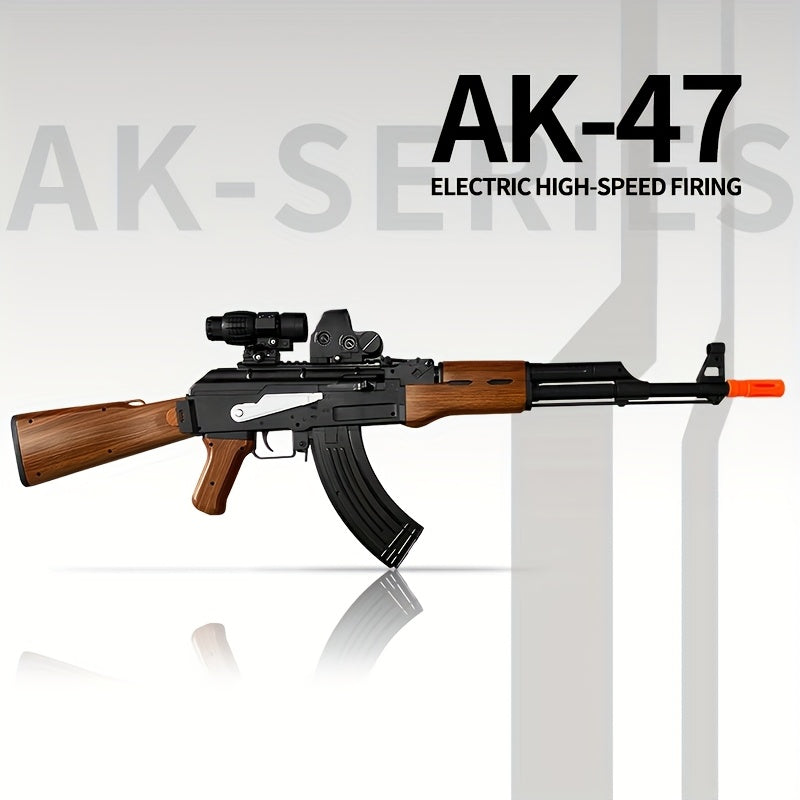 AK47-Style Electric Gel Ball Blaster – 7.4V Upgraded High-Speed Automatic Fire, Gel Ball Compatible, Pre-Assembled Outdoor Gel Blaster, Black (Gel Balls Not Included) – Nova Mart