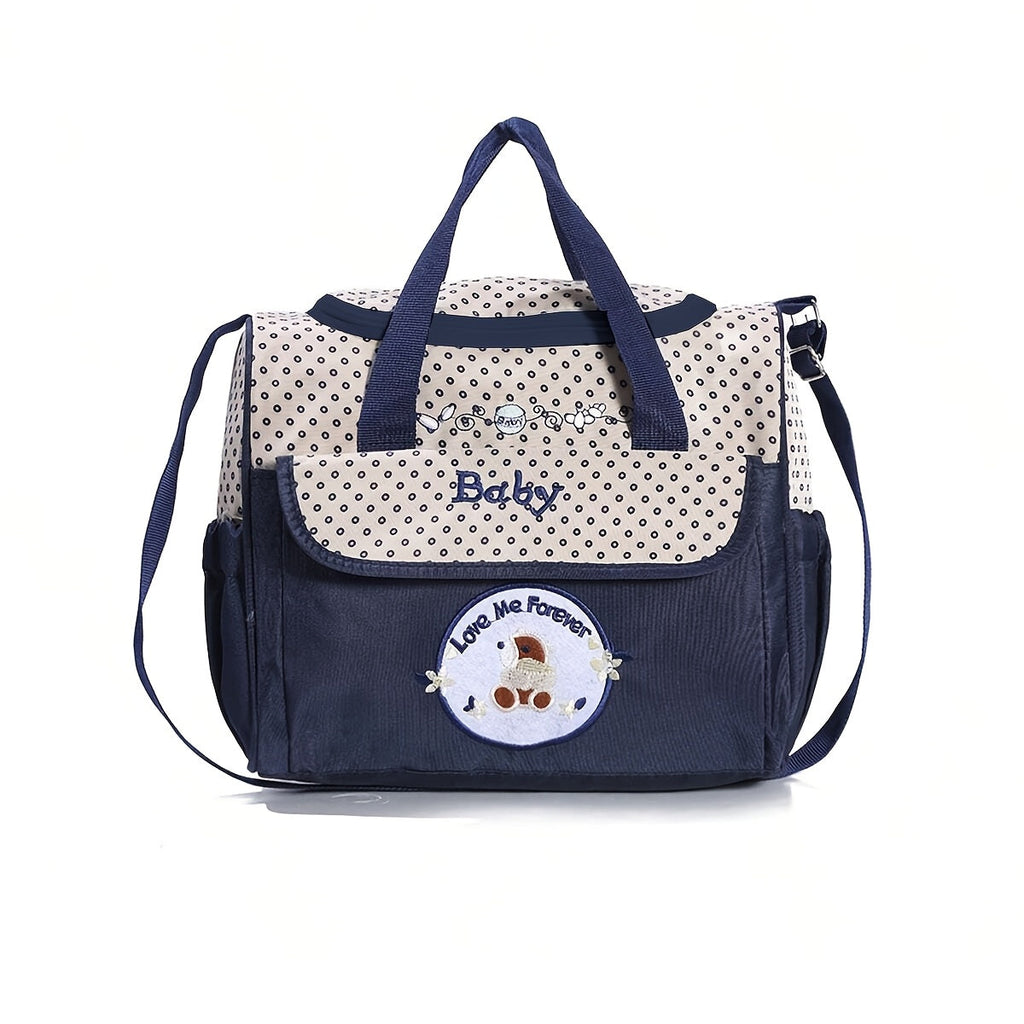 Cute Bear Crossbody Mommy Diaper Bag, Lightweight Multifunctional Single Shoulder Bag with Multi-Compartments for Travel & Outings, Fashion Portable Baby Bag for Mom
