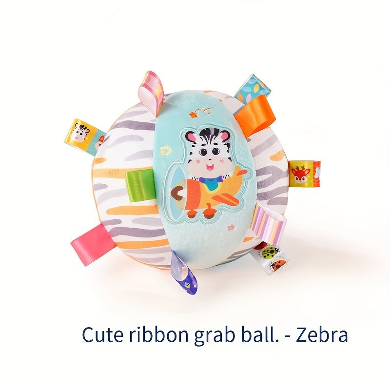 Baby Grasp Ball Rattle Toy for Newborns, Soft Animal Sensory Shaker for Infant Hand Grasp Training & Early Learning, Cute Animal Designs for Boys & Girls 0-12 Months, Baby Shower Gift