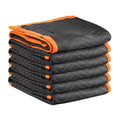 VEVOR Moving Blankets 6 or 12 Pack 72×40 In 32 Lb/Dz Cotton Fill Heavy Duty Nonwoven Double-Stitched Zigzag Quilted Packing Blankets with Elastic Straps for Furniture Shipping & Wrapping