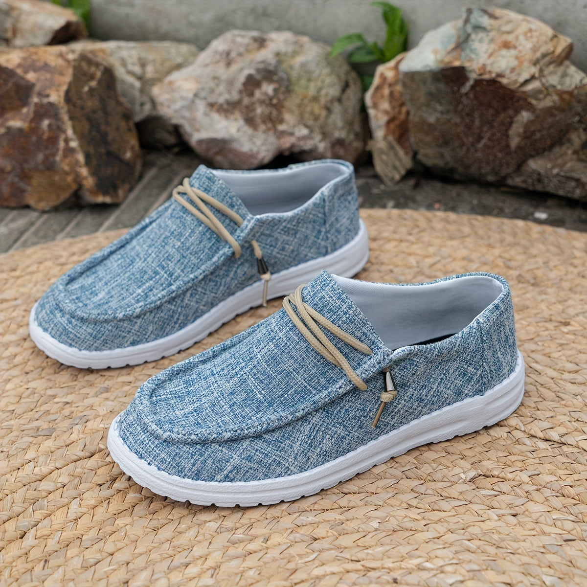 Women's Solid Color Comfort Loafers - Soft Sole, Lightweight & Flat Walking Shoes - Low-Top Daily Footwear - US 6–10 - Blue, Black, Grey, Green, Red & Purple