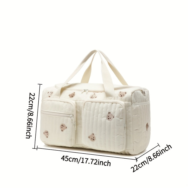 Large Capacity Mommy Diaper Bag & Hospital Maternity Bag, Durable Organizer with Zippered Main Compartment & Multiple Pockets for Diapers Wipes Bottles, Travel & Daily Use