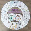 10-Piece Random Floral Pattern Gauze Baby Drool Bibs, Soft Muslin Feeding Bibs with Cute Floral Design for Infant Girls & Boys, Random Pattern Assortment