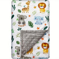 Soft Minky Baby Blanket Double Layer Plush 30x40 Inches for Boys Girls – Dotted Backing Toddler Blanket Shower Gift
