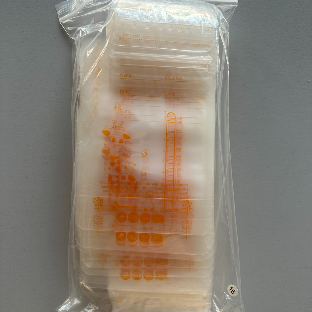 Breast Milk Storage Bags 100 Count, 8oz Ready-to-Use Nursing Milk Bags with Spout, Self-Standing Space-Saving Flat Design, BPA-Free Breastmilk Bags Also Usable for Food & Snack Storage