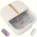 Foldable Automatic Heating Foot Spa Bathtub - Temperature Control, Massage Rollers, Bubbles & Pedicure Kit - Portable & Touch Model - Christmas & Holiday Gift
