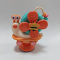 Suction Cup Snail Pinwheel Windmill Baby Sensory Toy, Rotating Spinning High Chair Bath & Push Car Toy for Infants & Toddlers, Travel Sensory Gift, Orange & Purple