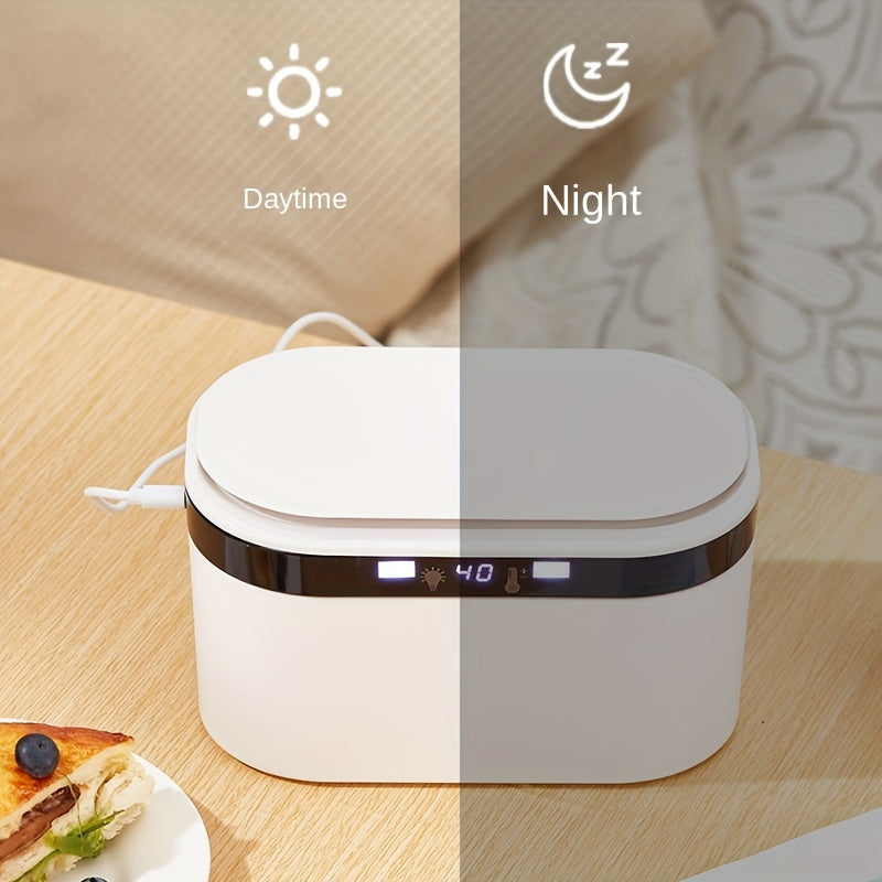 USB Portable Wet Wipe Warmer Heater, Constant Temperature Even Heating Moisturizing Tissue Dispenser Heater, Prevents Drying Reusable Baby Wipe Warmer for Diaper Changes, White