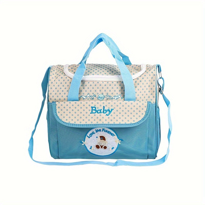 Cute Bear Crossbody Mommy Diaper Bag, Lightweight Multifunctional Single Shoulder Bag with Multi-Compartments for Travel & Outings, Fashion Portable Baby Bag for Mom