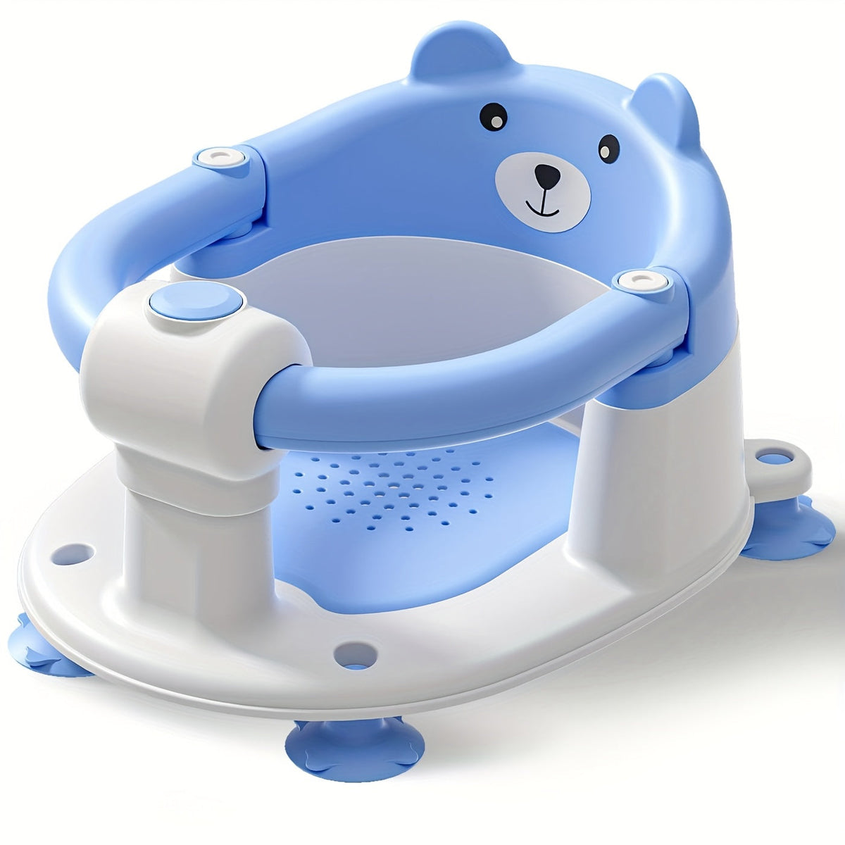 Baby Bath Seat for Babies 6 Months & Up, Non-Slip Infant Bathtub Chair with 4 Suction Cups & Soft Cushion, Compact Toddler Bath Seat for Sitting Up in Tub or Shower, Boys & Girls