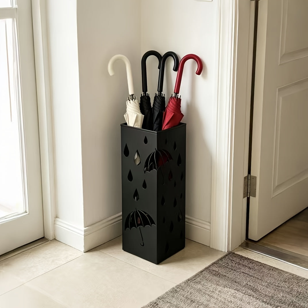 Decorative Umbrella Stand Holder – Creative Storage Bucket for Home Hotel & Entryway in White Black & Red