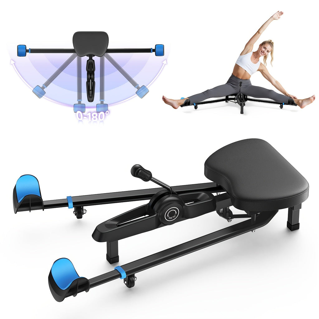 Merach Split Machine Leg Stretcher Adjustable Splits Trainer 300 Lb Capacity Flexibility Training Equipment for Ballet Yoga & Sports – Pink Blue