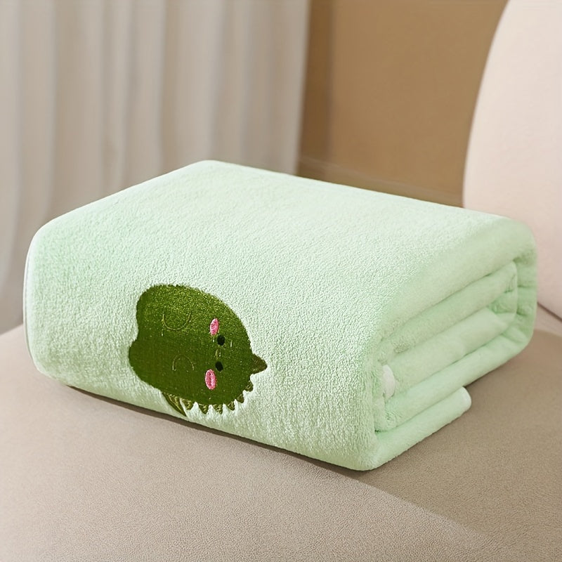 Newborn Baby Bath Towel Coral Fleece Throw Blanket, Super Soft Absorbent Quick-Dry Thickened Wrap for Infant, No-Shed Baby Hooded Blanket Towel for Boys & Girls, 110x105cm