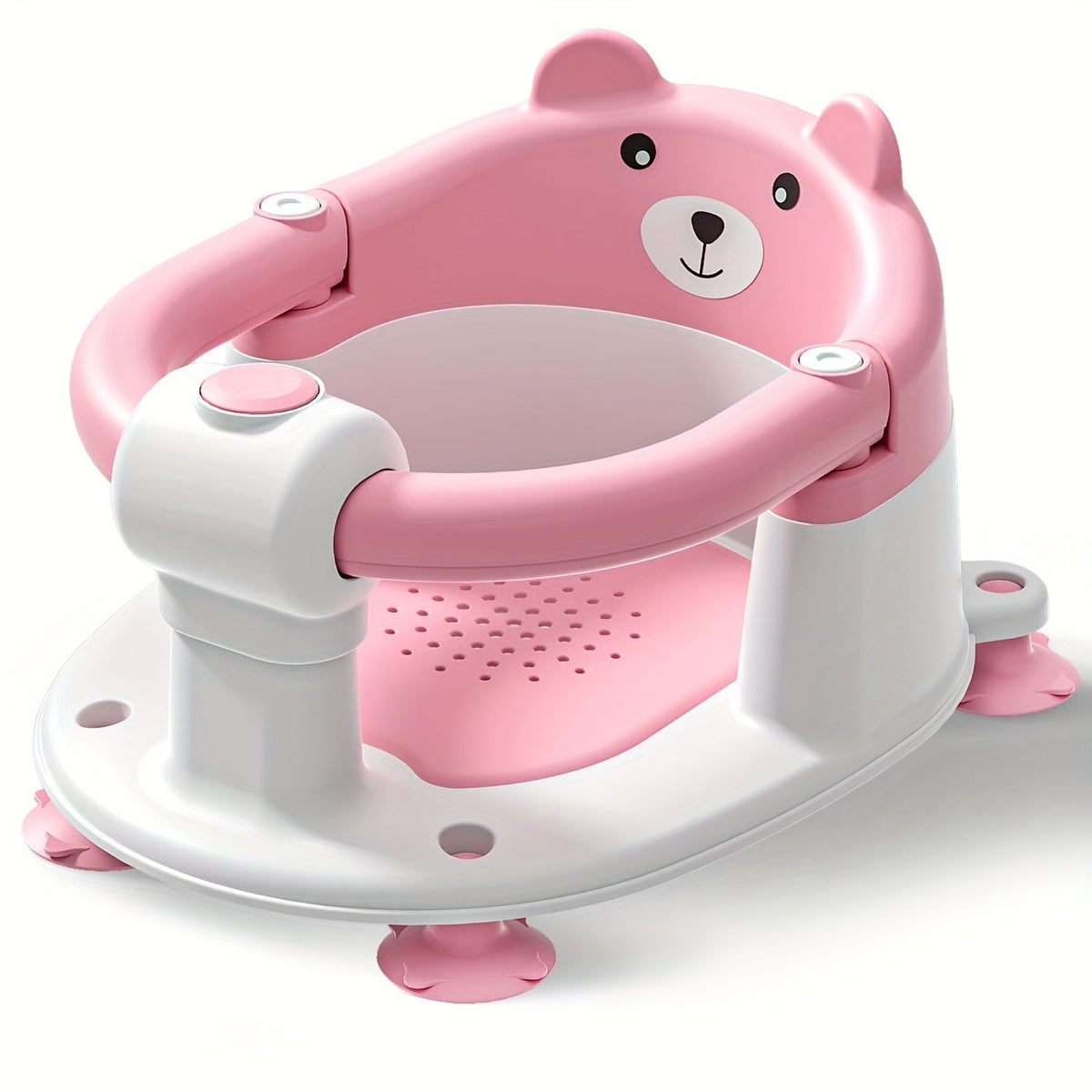Baby Bath Seat for Babies 6 Months & Up, Non-Slip Infant Bathtub Chair with 4 Suction Cups & Soft Cushion, Compact Toddler Bath Seat for Sitting Up in Tub or Shower, Boys & Girls