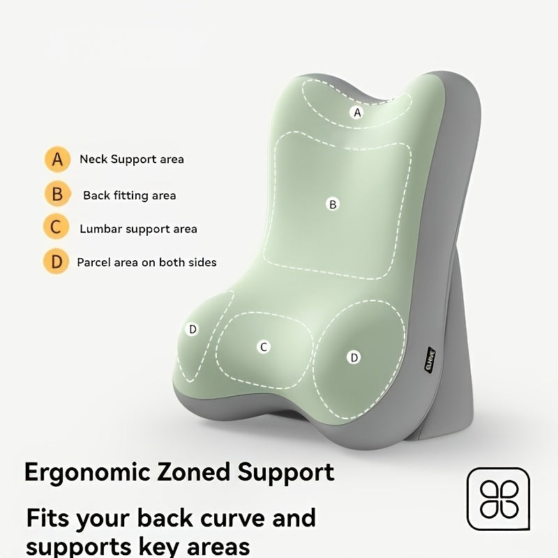 Adjustable Backrest Bed Pillow - Ergonomic Memory Foam, Leg Elevation Wedge & Leaning Support - Back Support, Reading & Relaxing - Bed Wedge Cushion - Space Gray