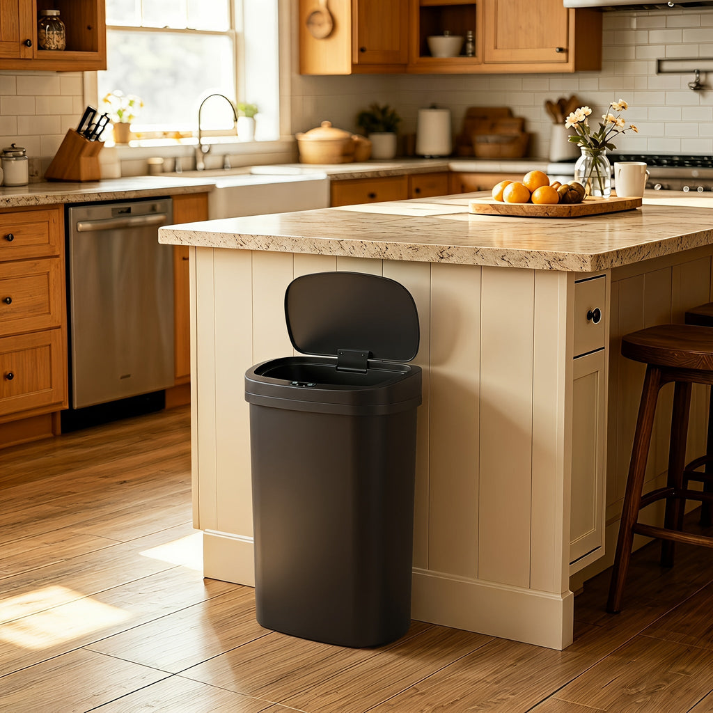 13.21 Gallon Touchless Motion Sensor Trash Bin – Hands-Free Automatic Trash Can for Kitchen Office Bedroom Living Room in 6 Colors